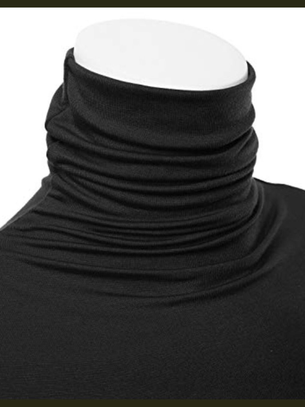 Womens Turtleneck Long Sleeve Pullover Sweater Rayon Spandex Lightweight - Picture 3 of 5